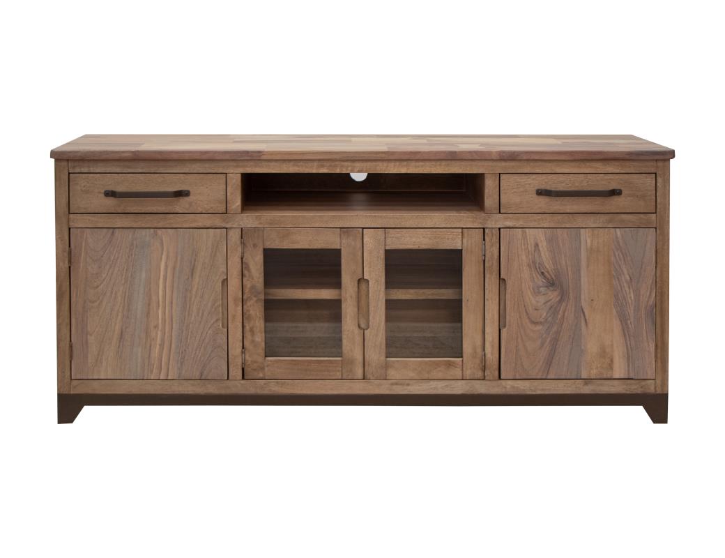 2 Drawer 2 Door 2 Glass Door 70" TV Stand