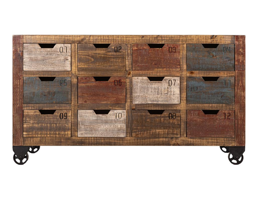 12 Numbered Drawer Console