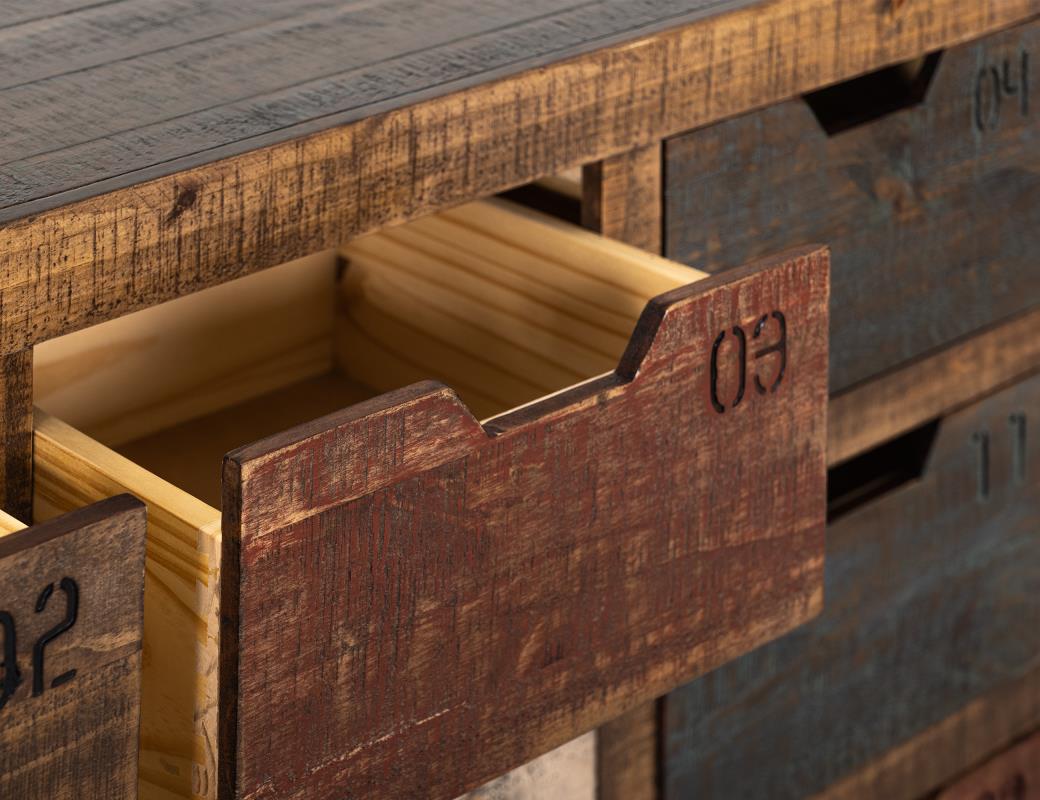 12 Numbered Drawer Console