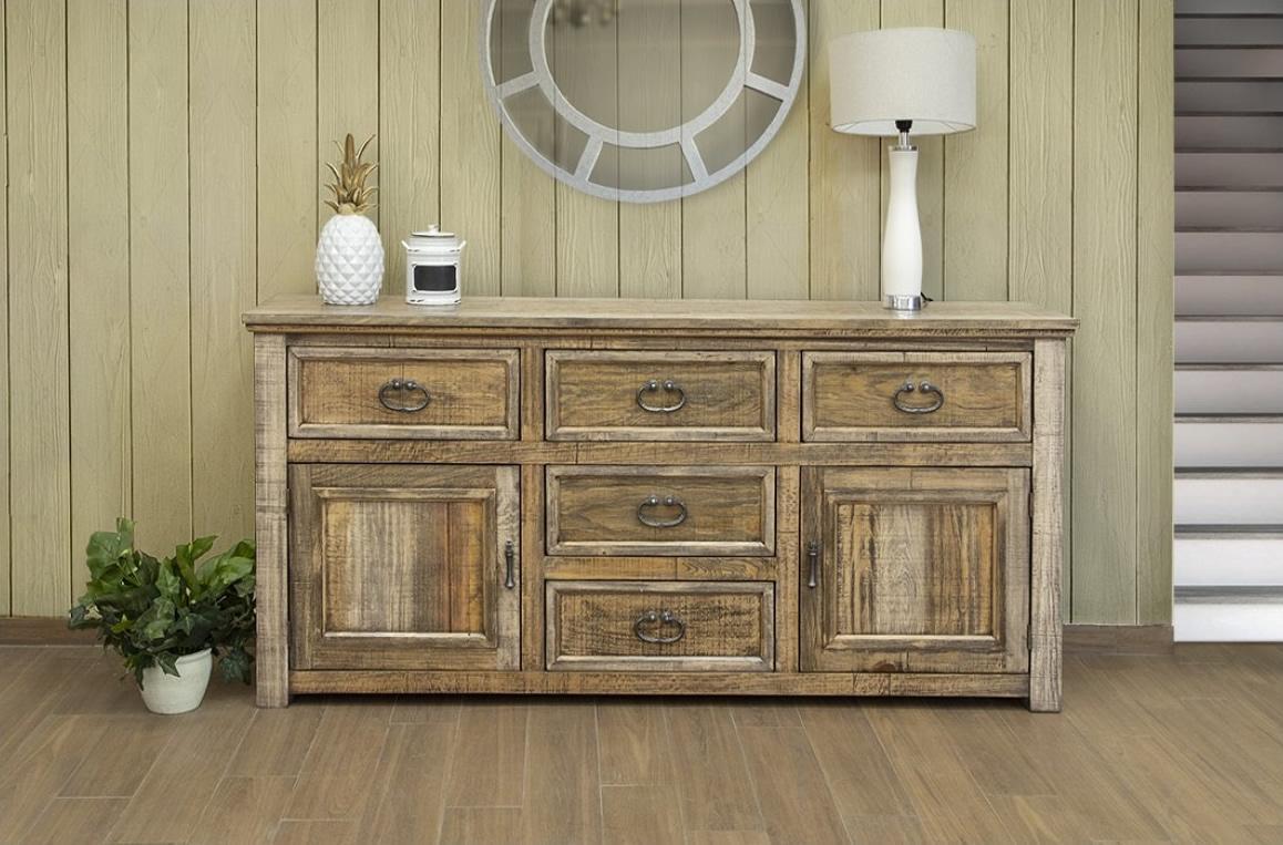 CLEARANCE! 5 Drawer 2 Door solid Wood Buffet
