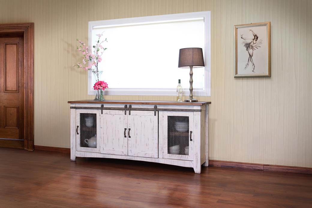 4 Door 80" TV Stand