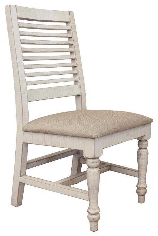 Turned Legs Upholstered Seat Wooden Chair