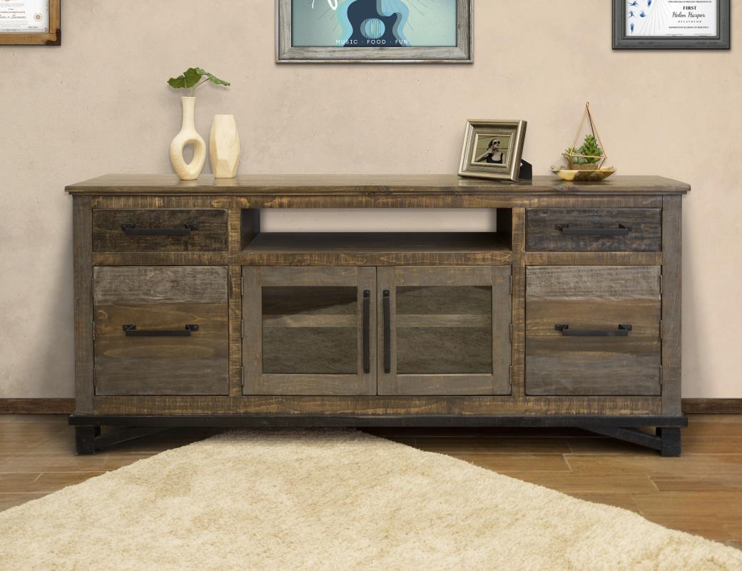 2 Drawer, 4 Doors 76" TV Stand