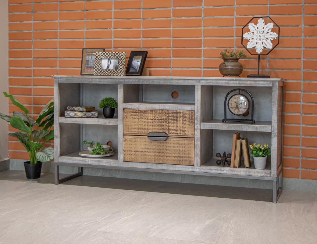5 Shelves 2 Drawer TV Stand