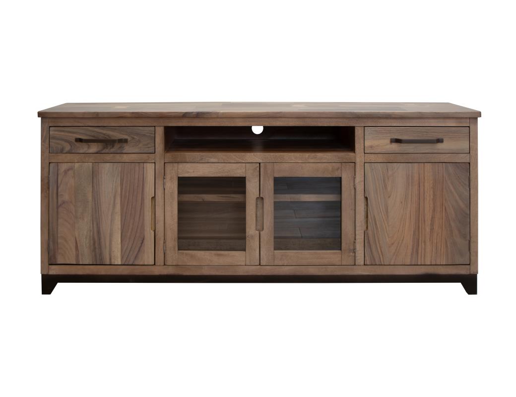 2 Drawer, 2 Door, 2 Glass Door 80" TV Stand