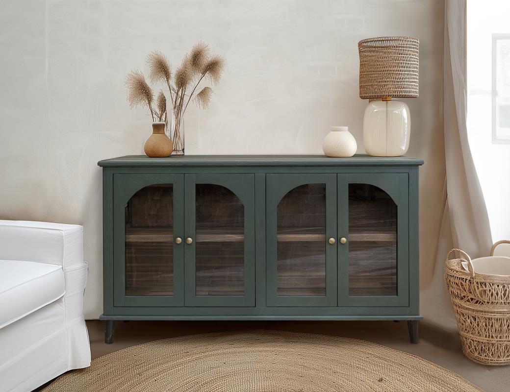 4 Glass Doors Console