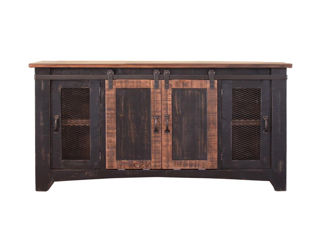 2 Sliding Doors, 2 Mesh Doors 60" TV Stand