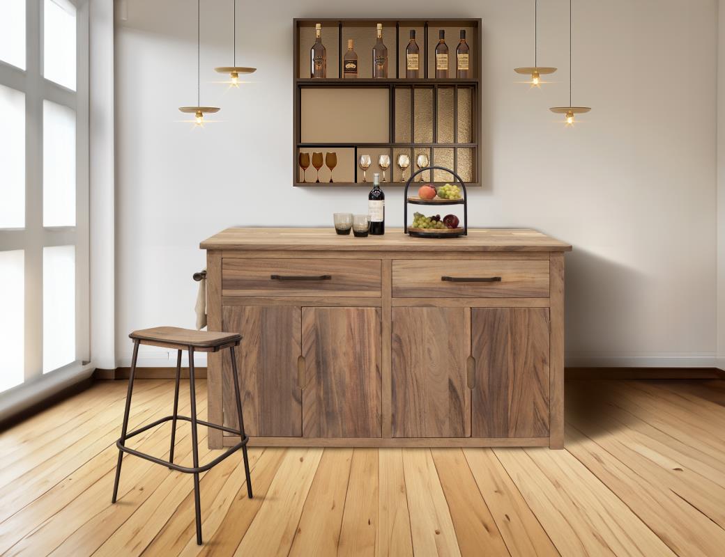 4 Door 2 Drawer Kitchen Island