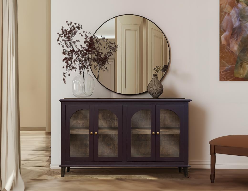 4 Glass Doors Console