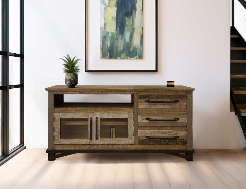 3 Drawer, 2 Doors 62" TV Stand