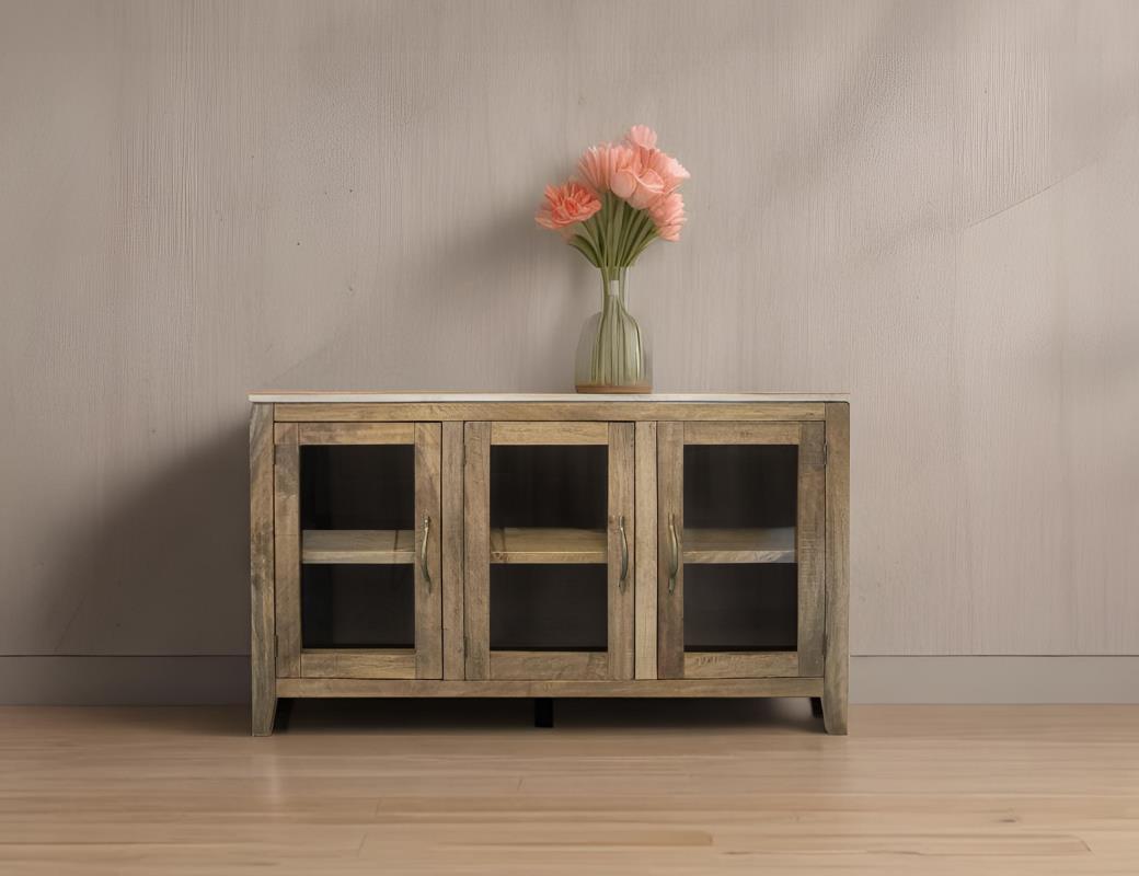 3 Glass Door Console
