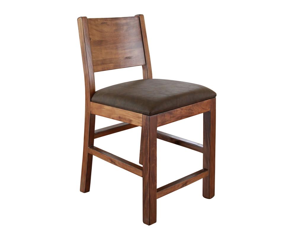 Faux Leather Seat 24" Barstool