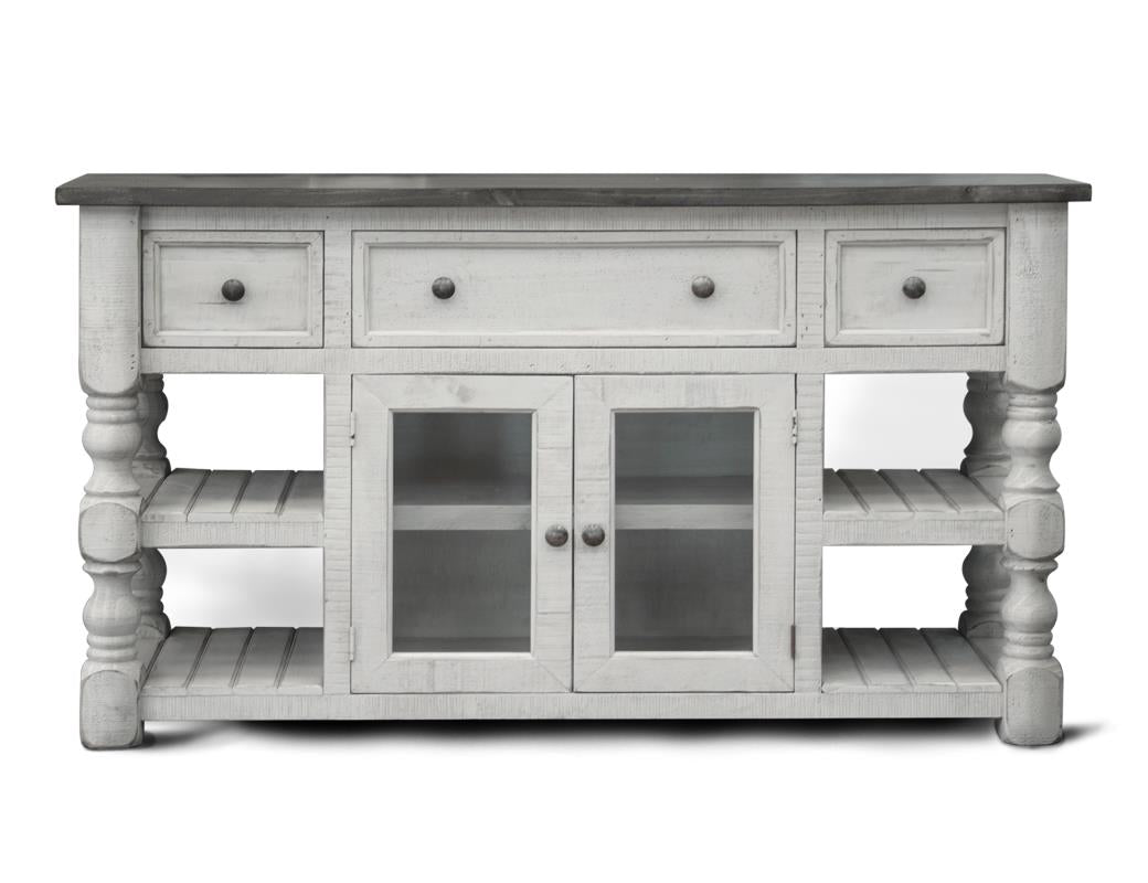 3 Drawer 2 Glass Door 60" TV Stand