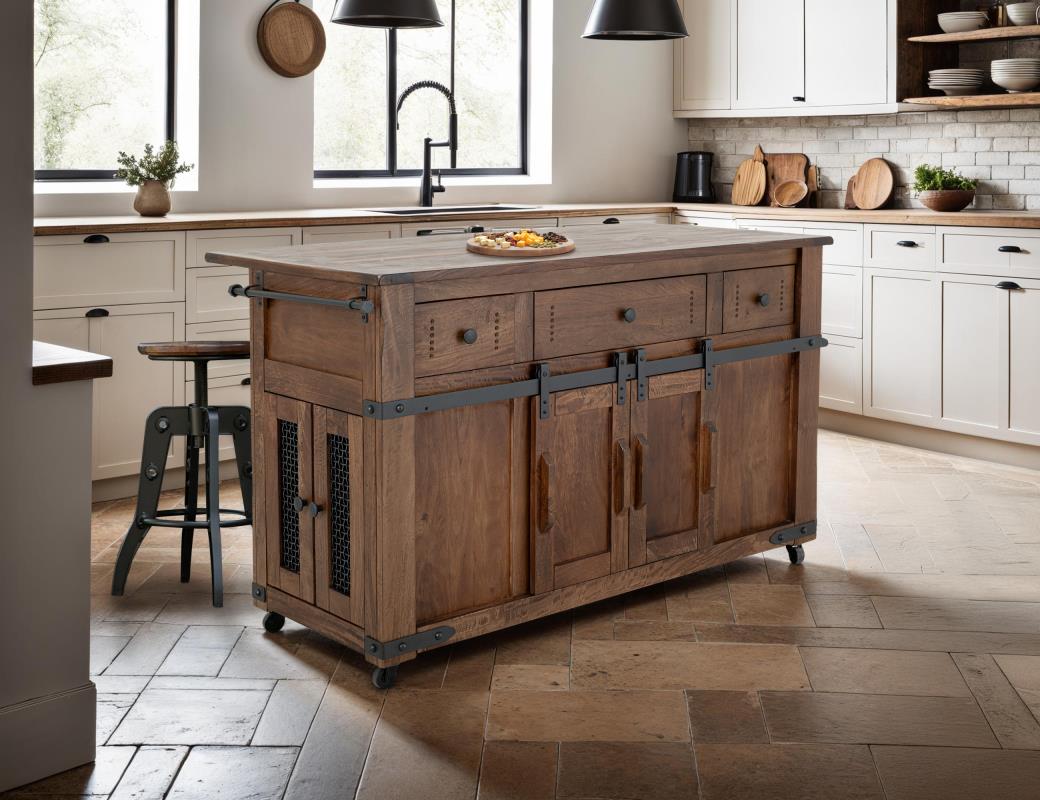 3 Drawer 4 Doors 2 Sliding Doors Kitchen Island