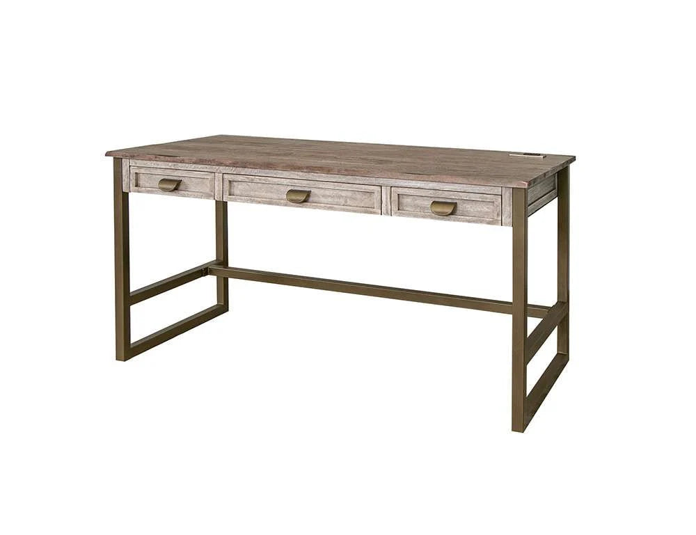 CLEARANCE! Solid mango wood 3 Drawer Desk