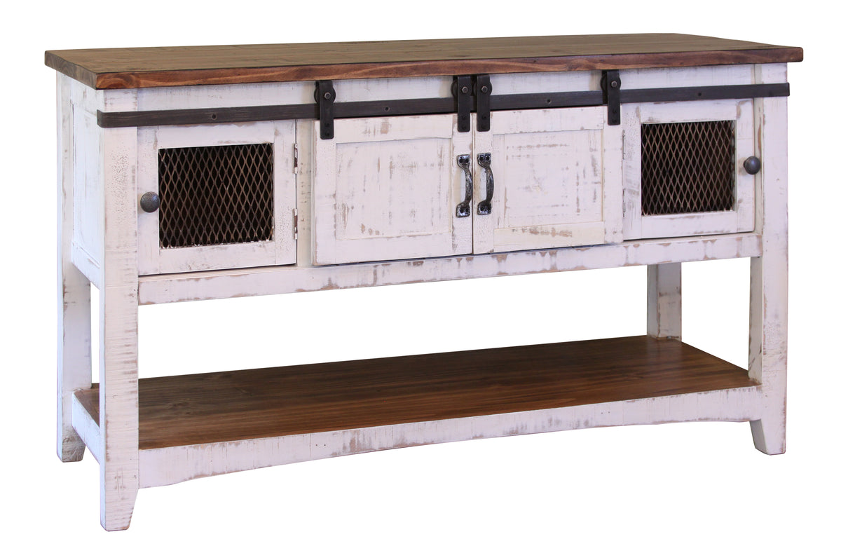 CLEARANCE! Barn Door Sofa Table