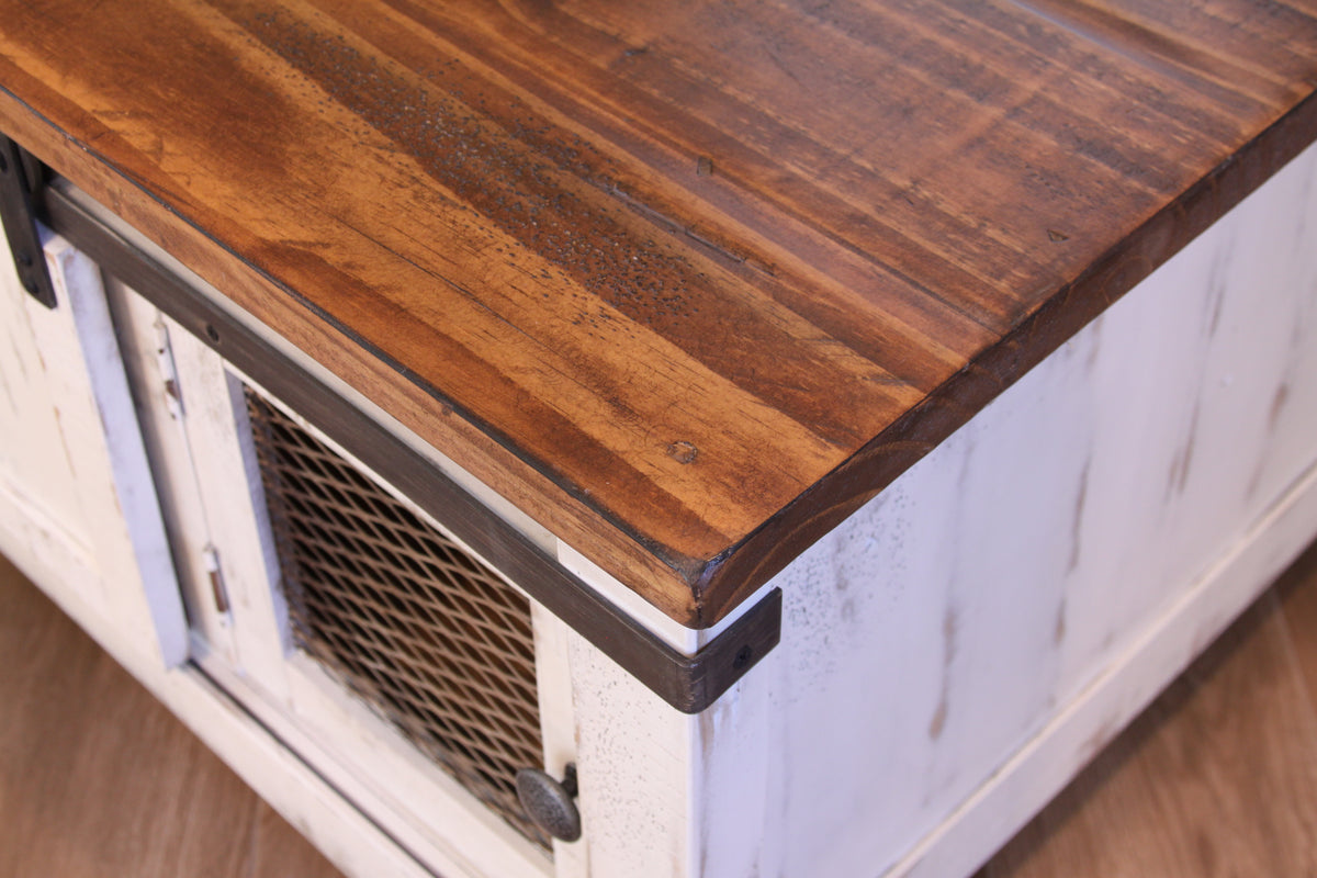 CLEARANCE! Barn Door Sofa Table