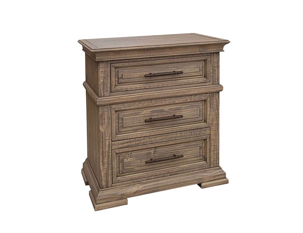 CLEARANCE! 3 Drawer Solid Wood Nightstand