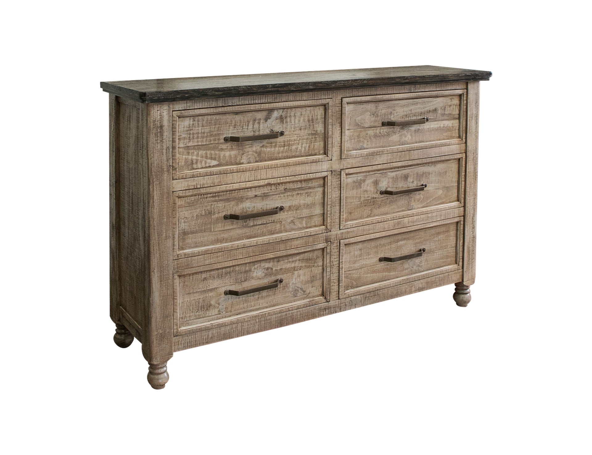 dresser 6 drawer solid wood Grain Wood Furniture Montauk 6-Drawer Double Dresser, Rustic Off-White