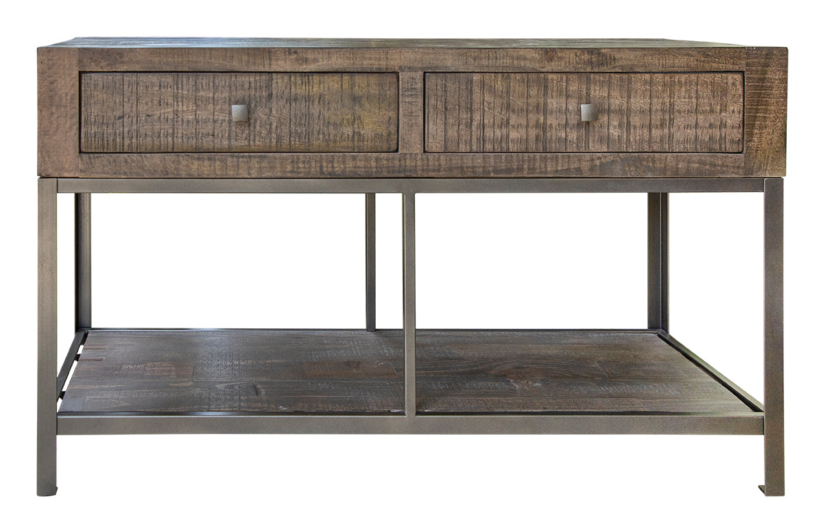 CLEARANCE! 2 Drawer, 1 Shelf Solid Wood Sofa Table