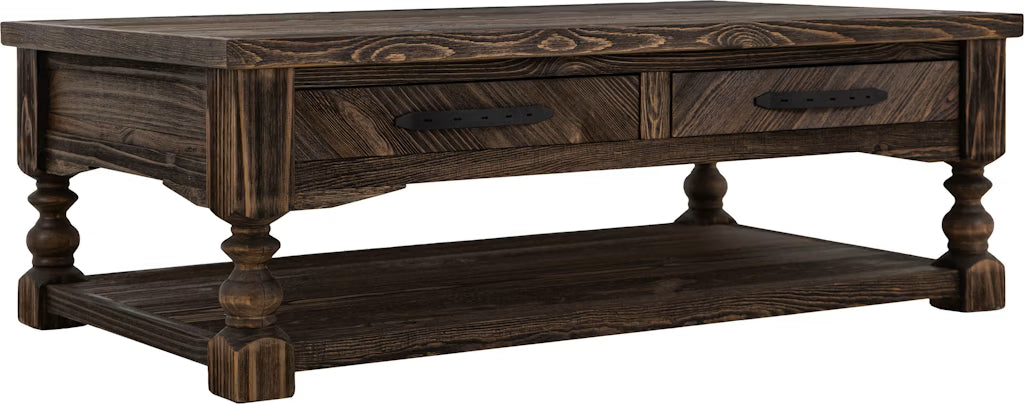 CLEARANCE! 1 Drawer 1 Shelf Solid Wood Coffee Table