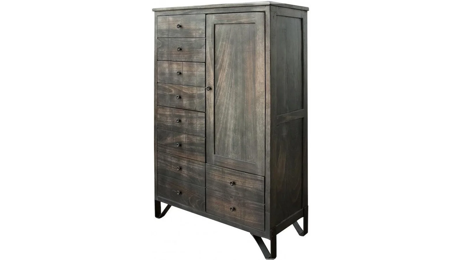 CLEARANCE! 5 Drawer 1 Door Solid Wood Chest