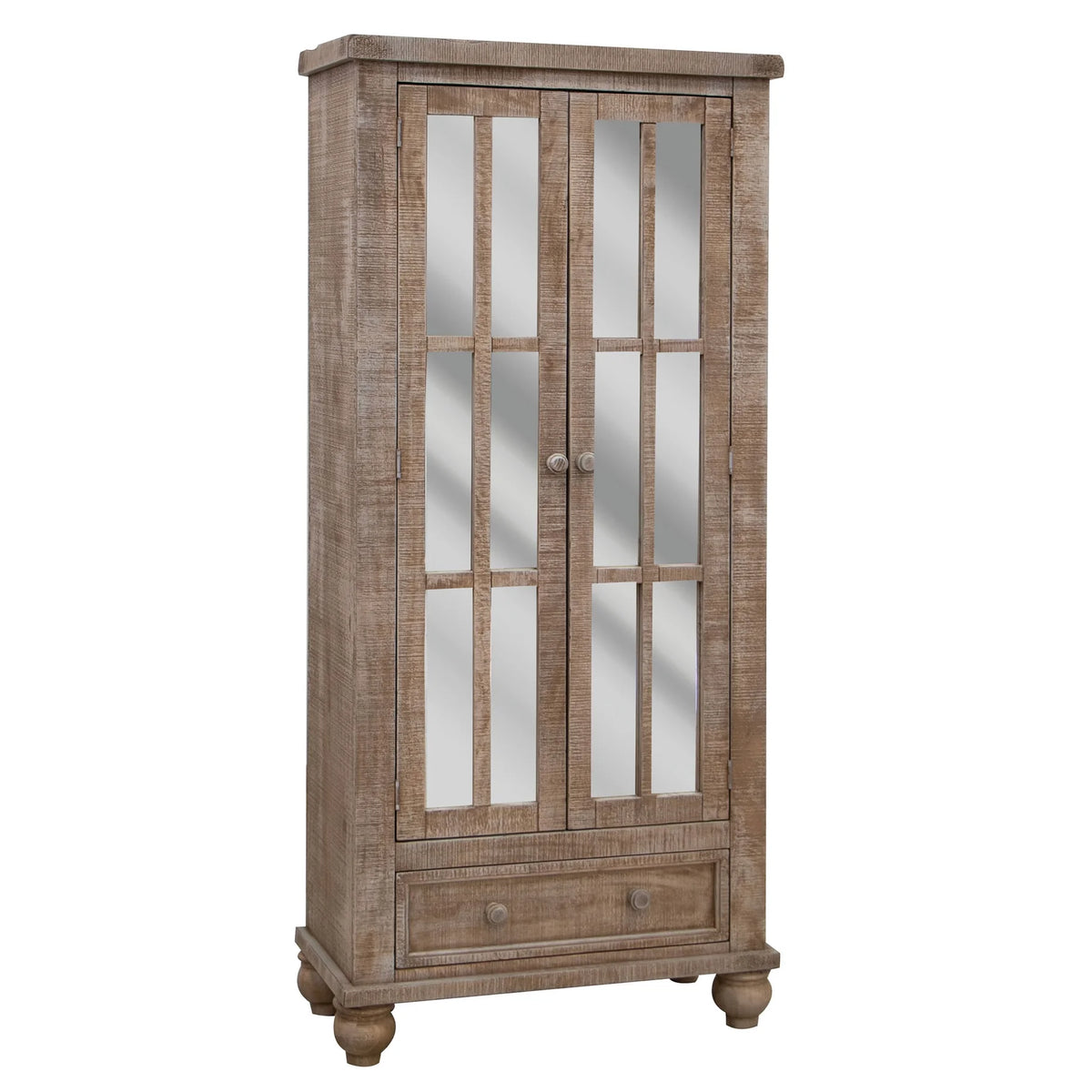 CLEARANCE! Glass Display Cabinet with 2 Doors and 1 Drawer