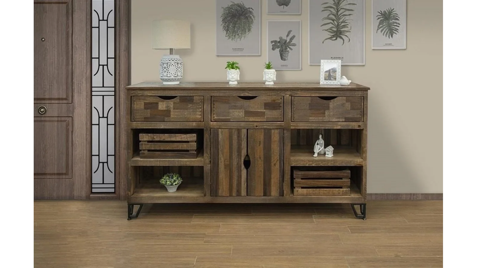 CLEARANCE 3 Drawer 2 Door Console