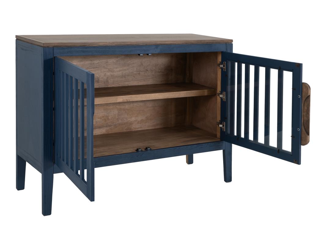 CLEARANCE! 2 Glass Door 1 Shelf Console