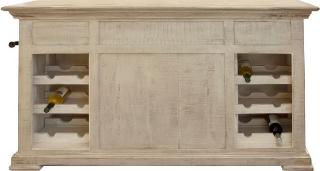 CLEARANCE! Kitchen Island with wine rack and spice shelves