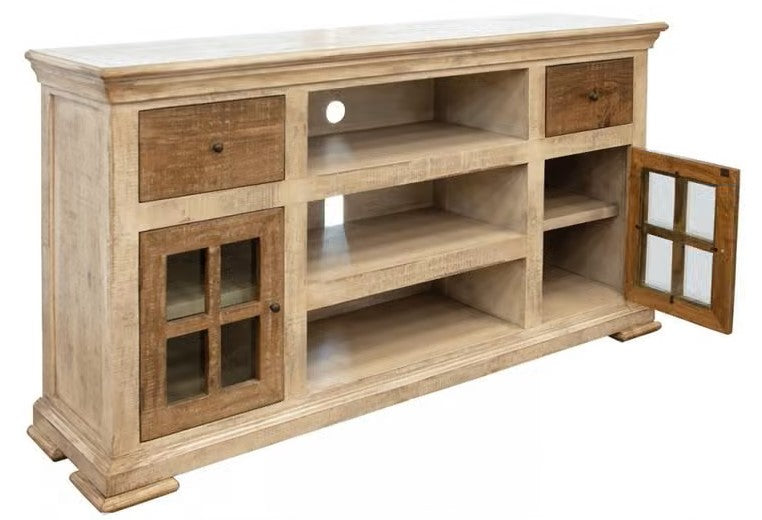 CLEARANCE! 2 Door 2 Drawer Solid Wood Tv Stand
