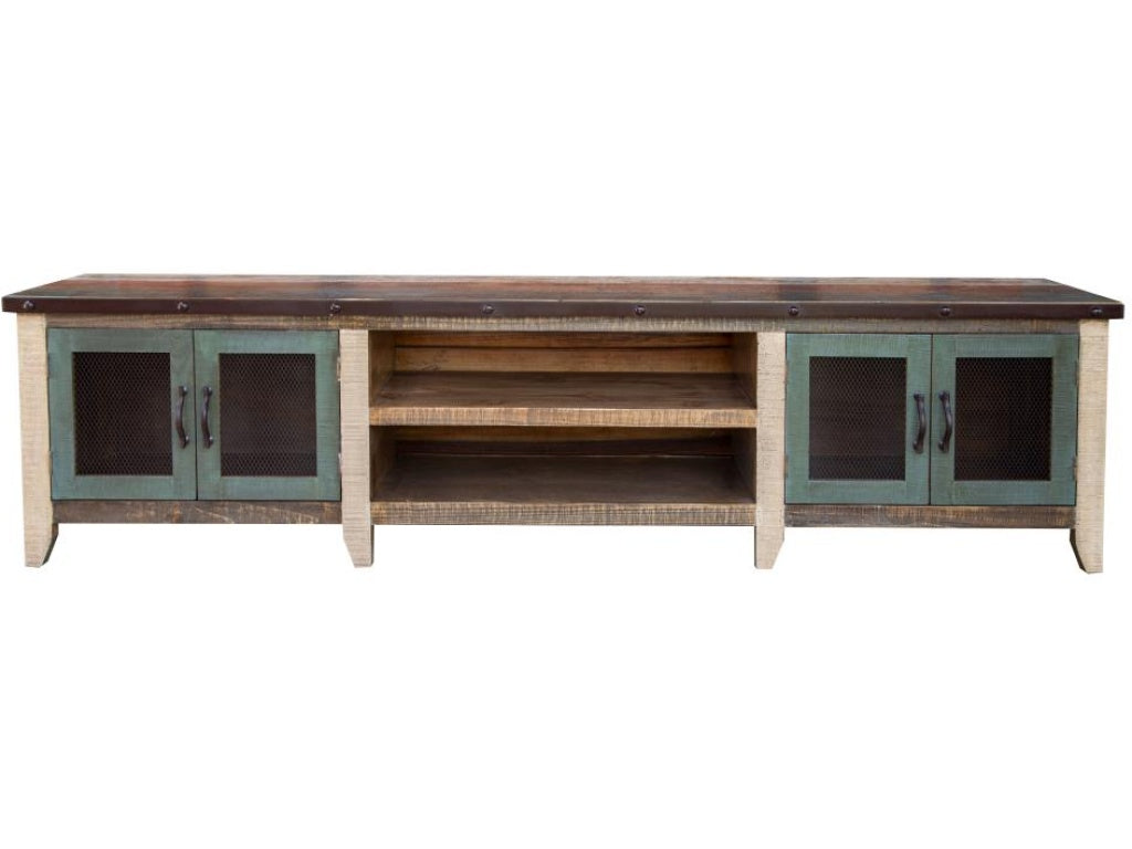 CLEARANCE! 93" Solid Wood TV Stand