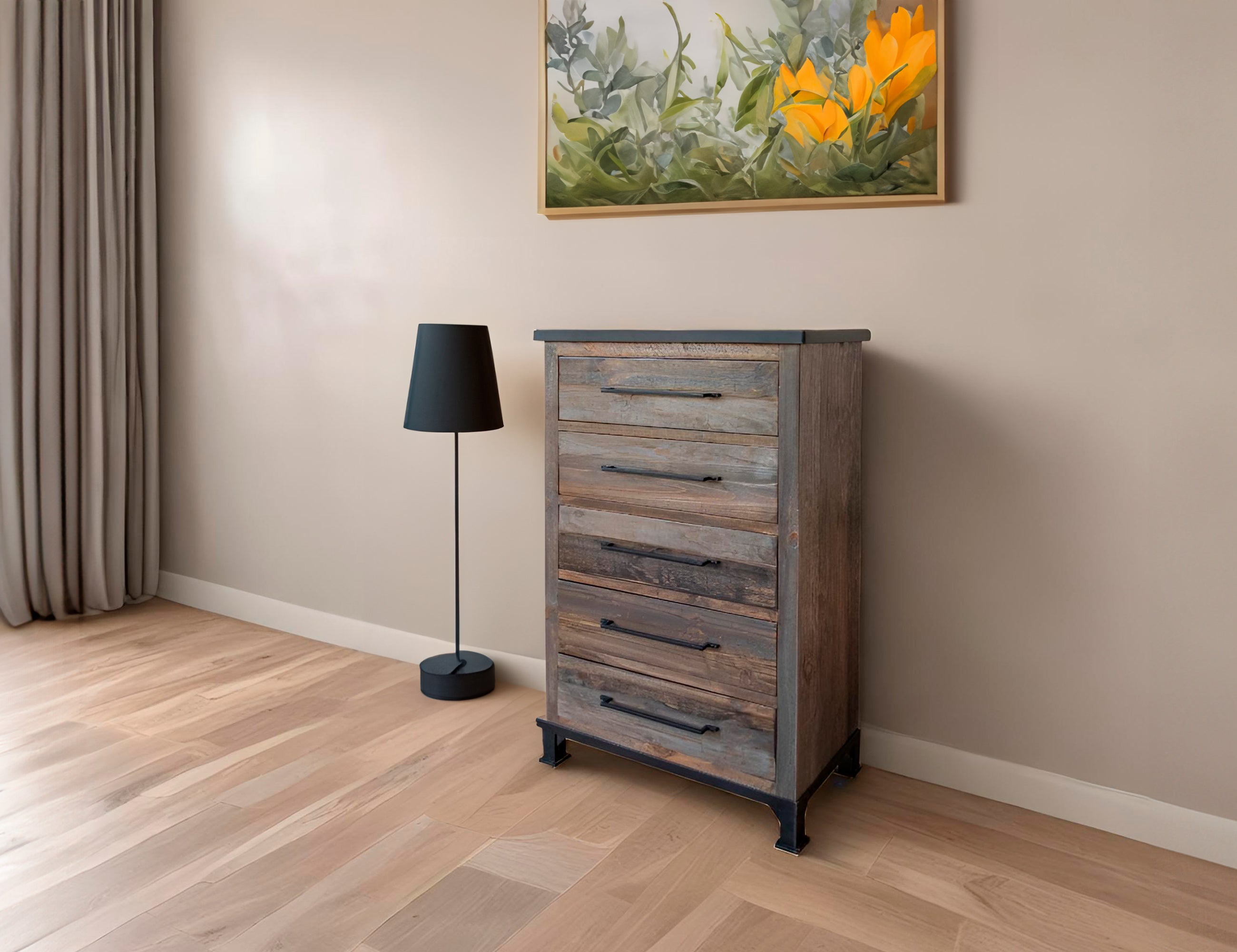 CLEARANCE! Solid Wood, Rustic 5 Drawer Chest