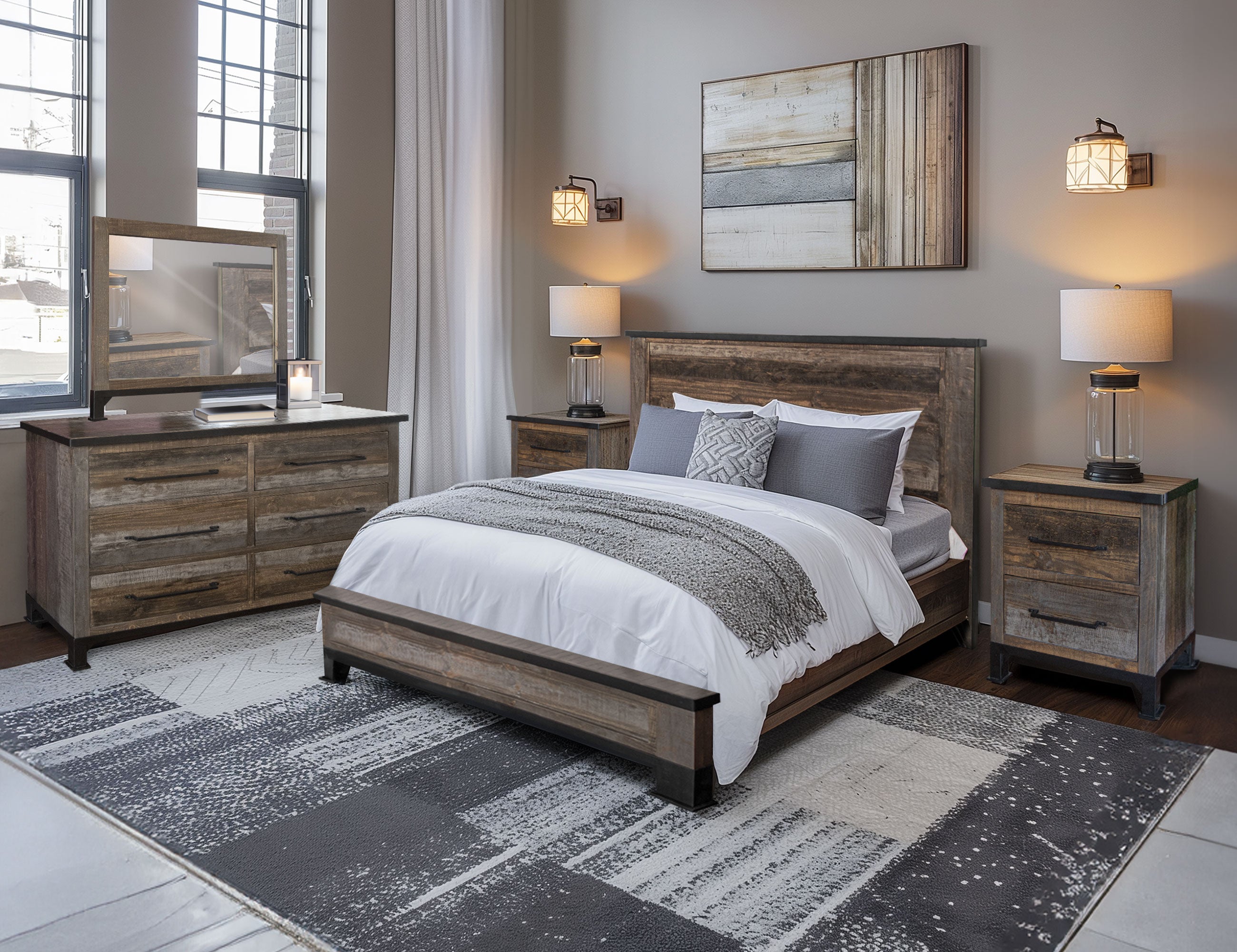 CLEARANCE! 6 Drawer Solid Wood Rustic Dresser