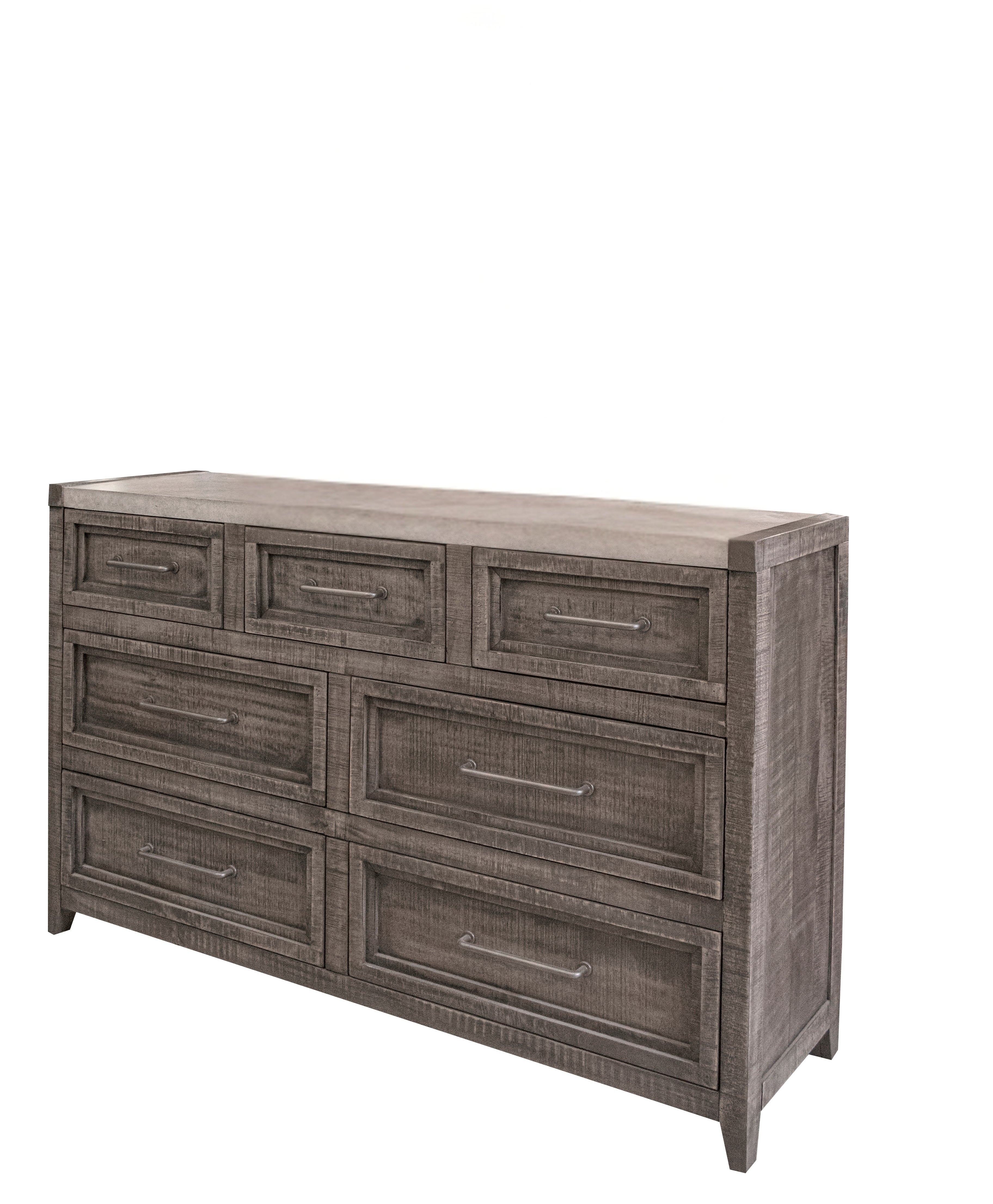 CLEARANCE! 7 Drawer Solid Wood Grey Dresser