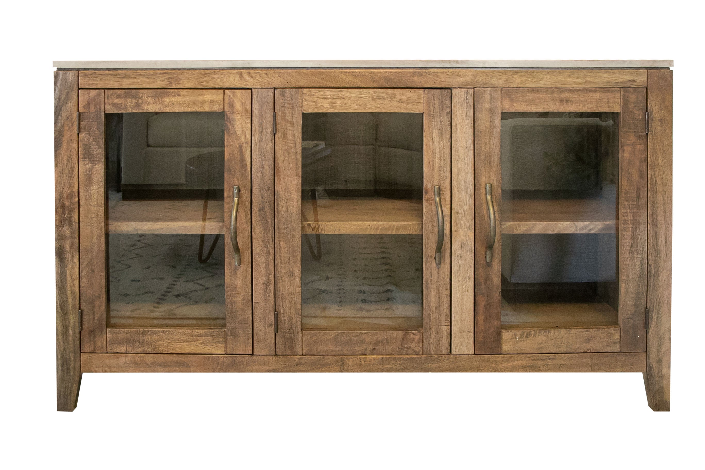 CLEARANCE! 3 Glass Door Console