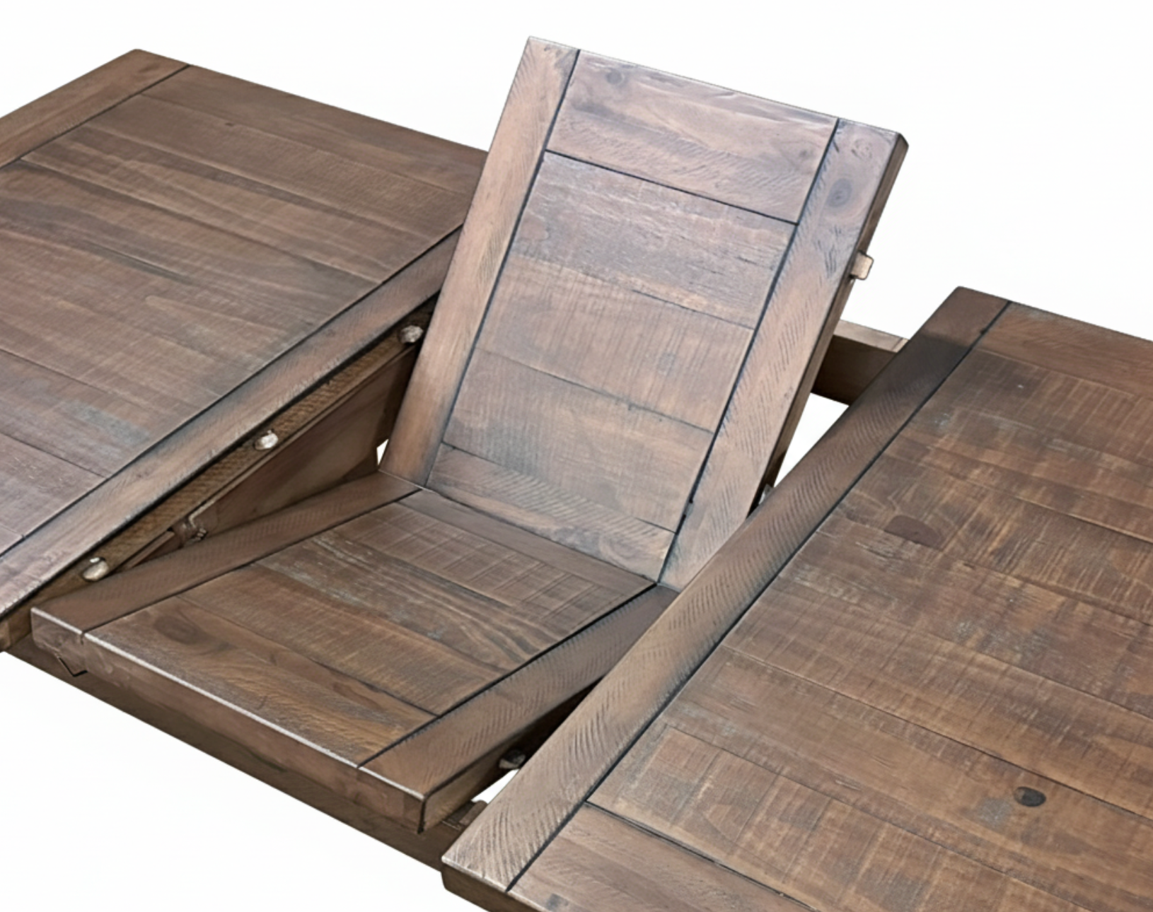 Small Butterfly Collection Medium Brown top/base and 4 Ladderback chairs with Medium brown frames and cushion seats