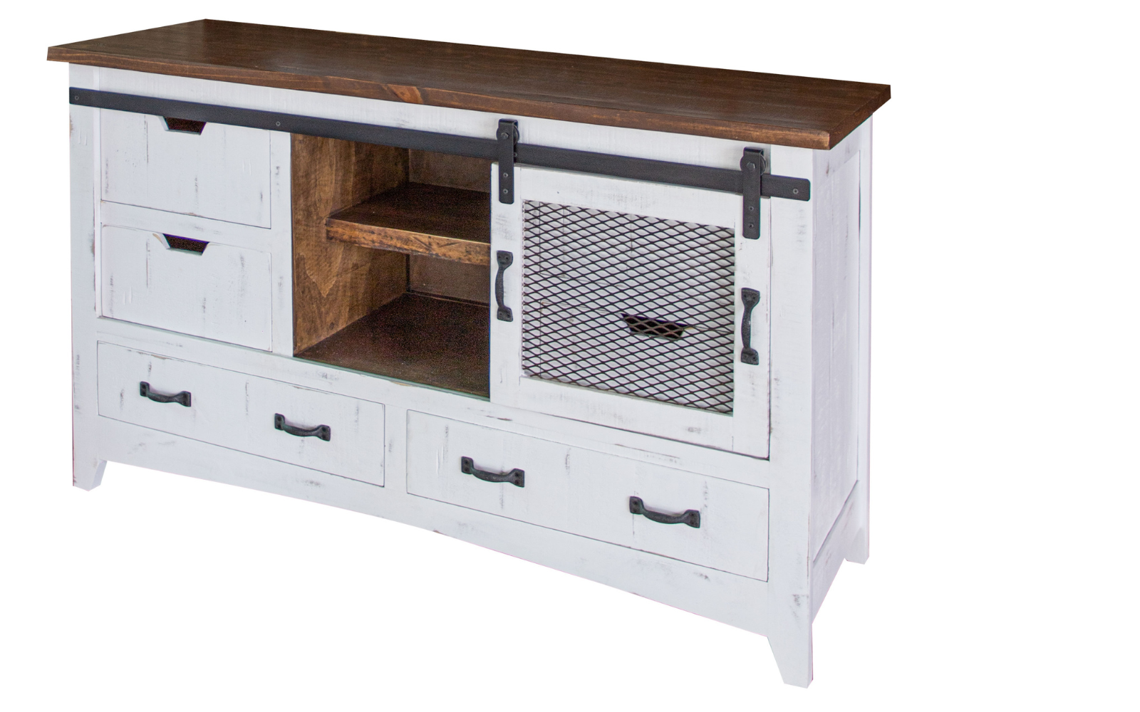 CLEARANCE! 6 Drawer, 1 Sliding Door Dresser/Console