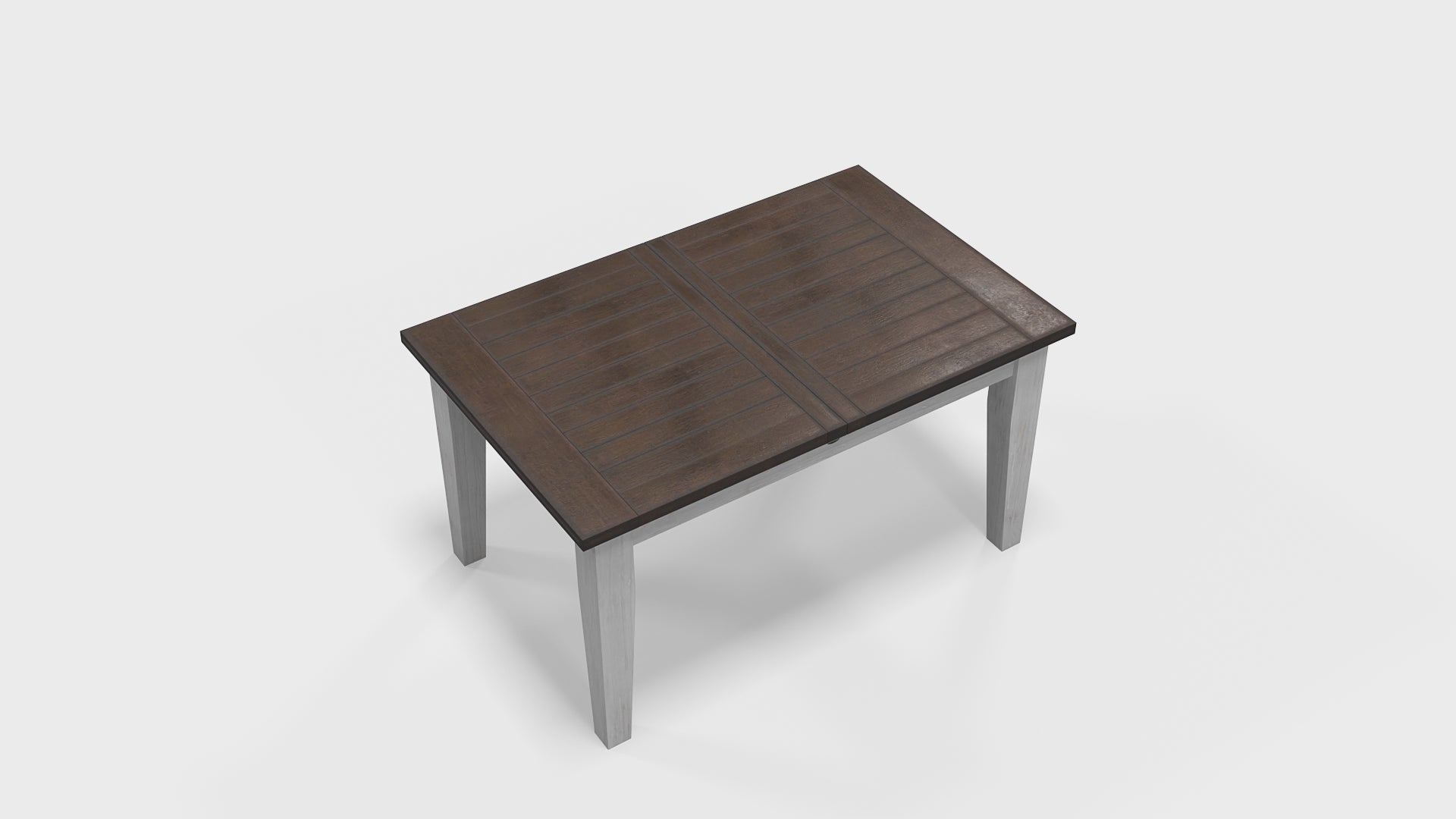 Solid Wood Butterfly Dining Table Set - Medium Brown, 4 Ladderback