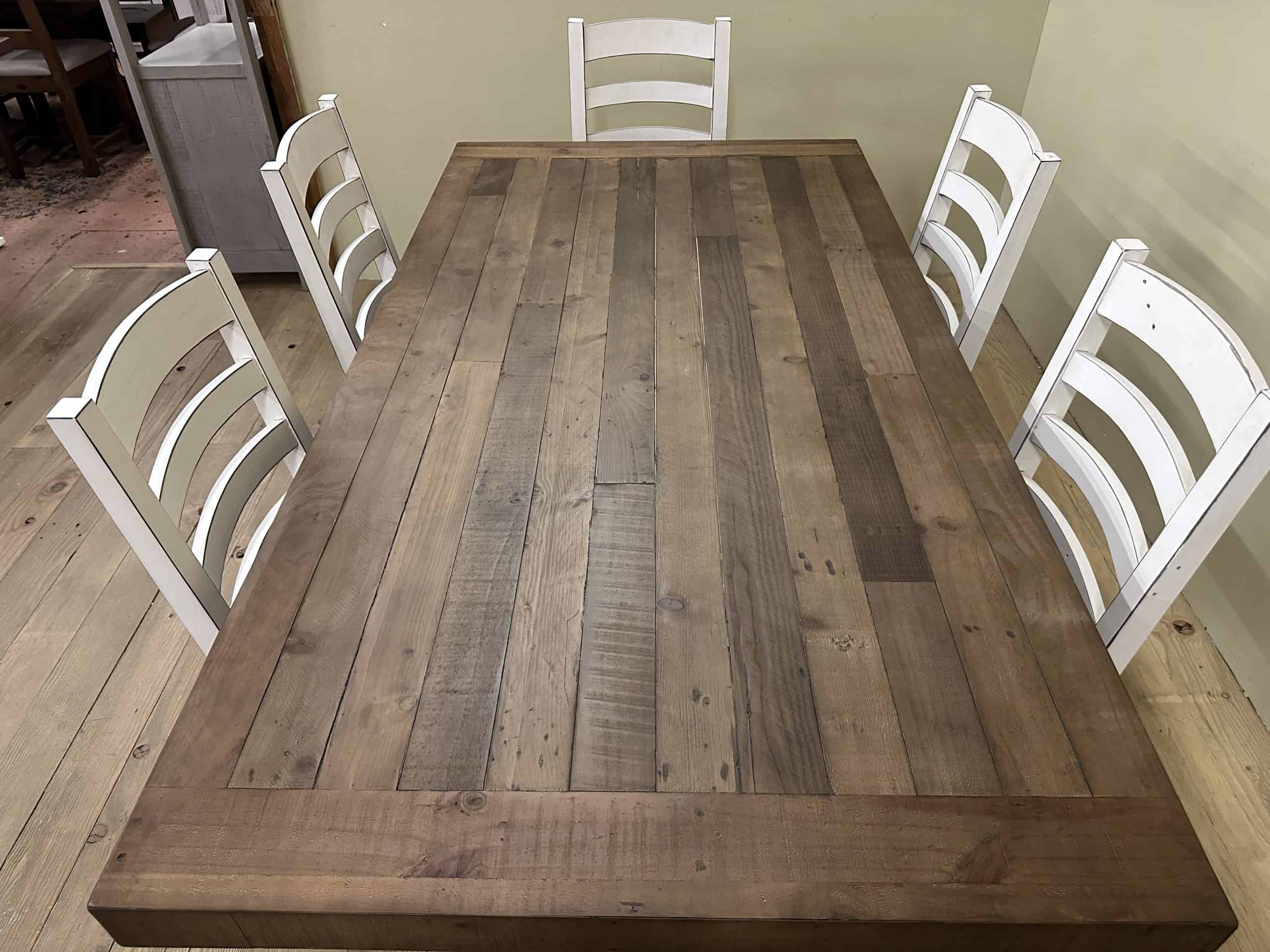 Small rustic wood online dining table